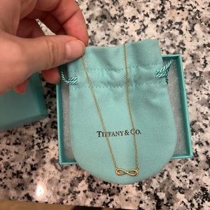 Tiffany rose gold infinity necklace! 18k rose gold. Excellent condition